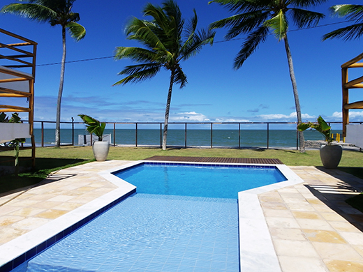 Photo from poolside of the recently-completed Manga Verde Beach