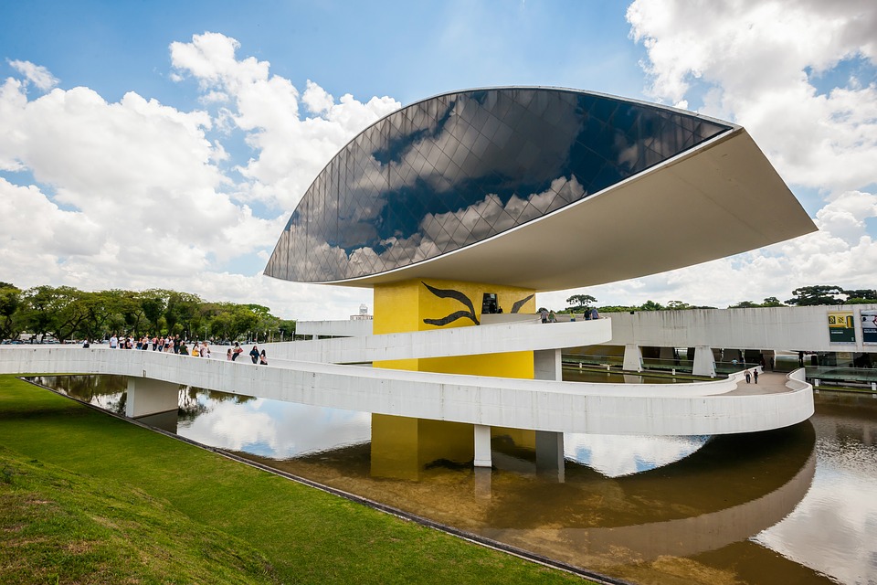 The futuristic Oscar Niemeyer Museum in Curitiba