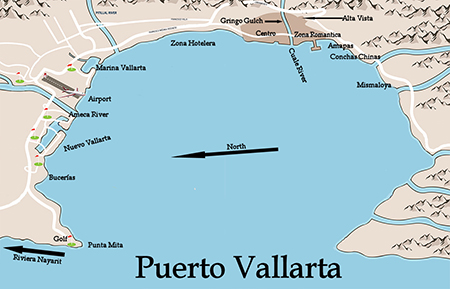 vallarta puerto map zone south romantic mexico views luxury enviable tranquil zona romntica different where offers estate amapas area lifestyles