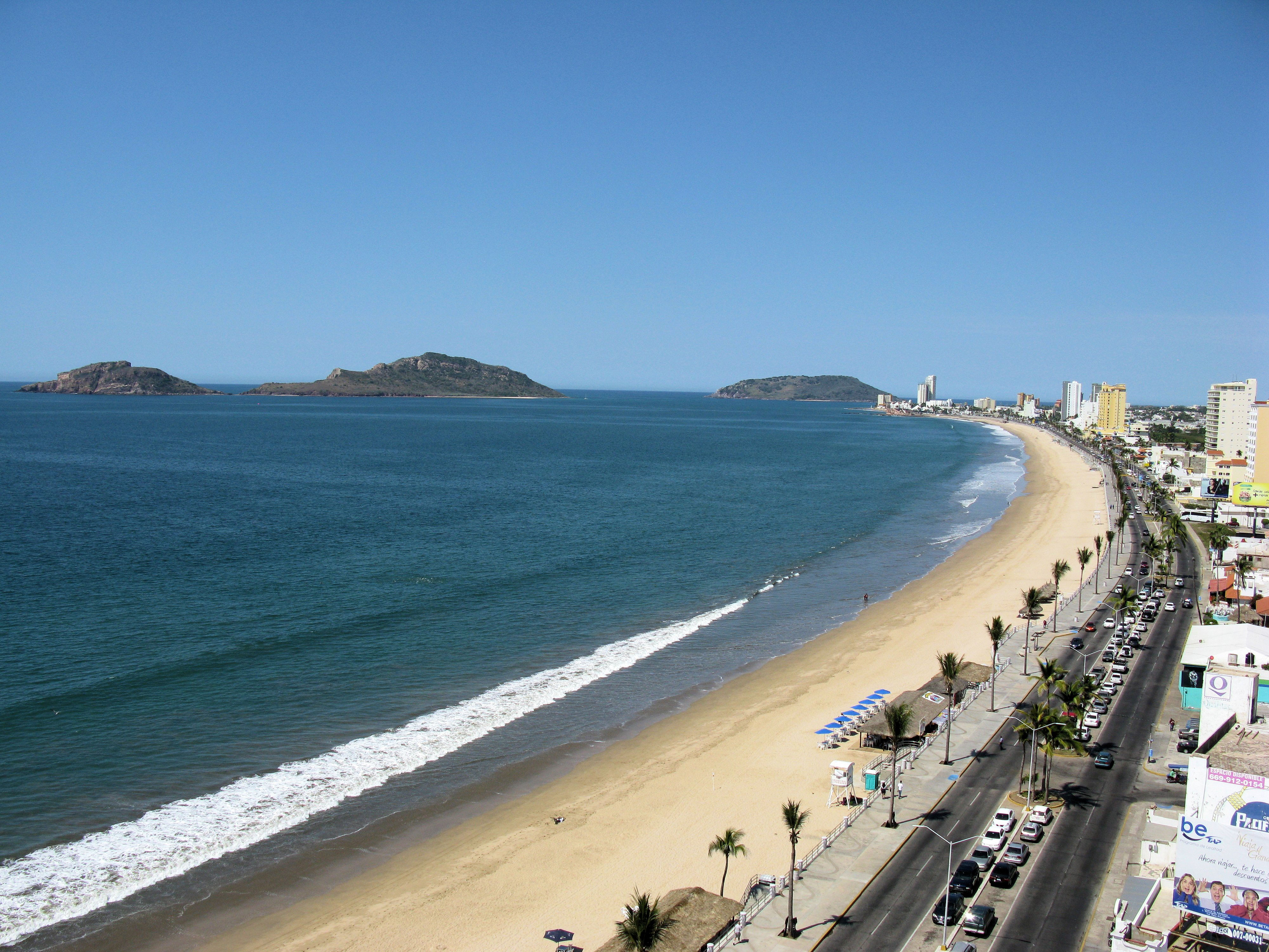 The sandy beaches in Mazatlán stretch for over 10 miles