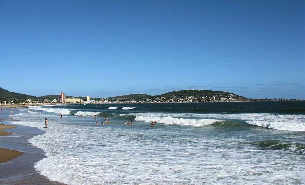  The bay at Piriápolis, with summertime swimmers