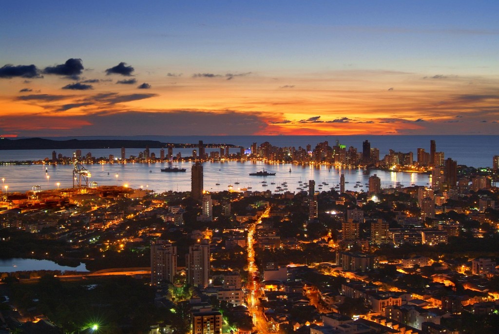 Atardecer en Cartagena de Indias desde La Popa.