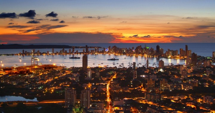 Atardecer en Cartagena de Indias desde La Popa.