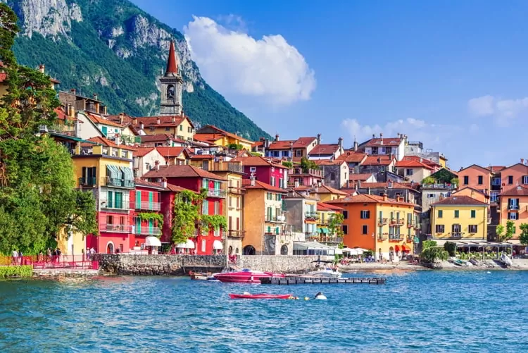 View of the most beautiful lake in Italy, Lago di Como