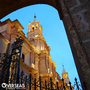 The Basílica catedral is mandatory place to visit when looking at Arequipa, Peru's Real Estate