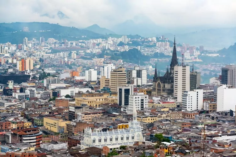 View of downtown Manizales, Colombia