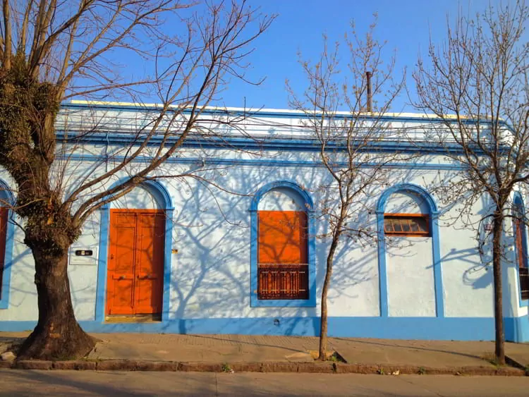 A blue house in Treinta y Tres, Uruguay