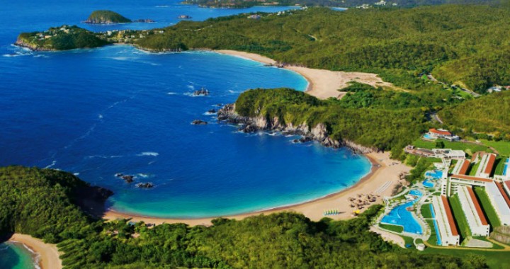 Aerial View on Huatulco, Mexico.