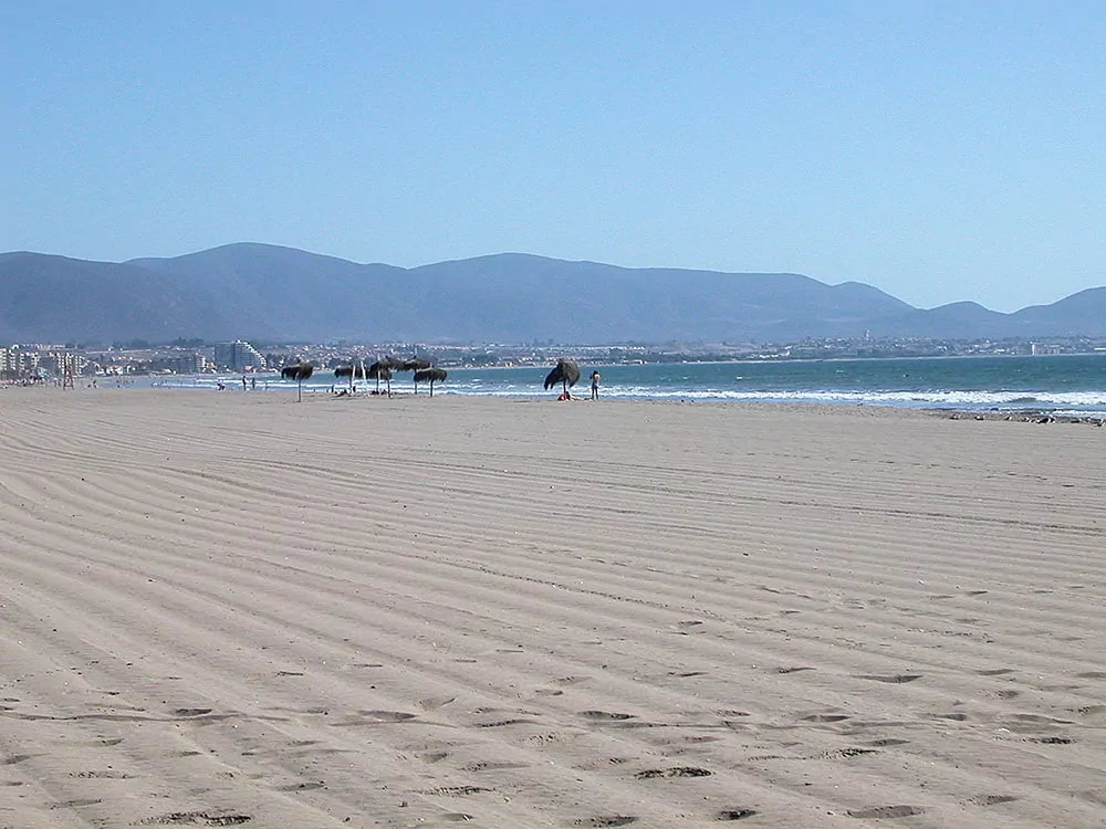 The very wide beach of La Serena Chile