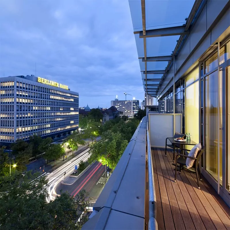 view of berlin from an apartment balcony