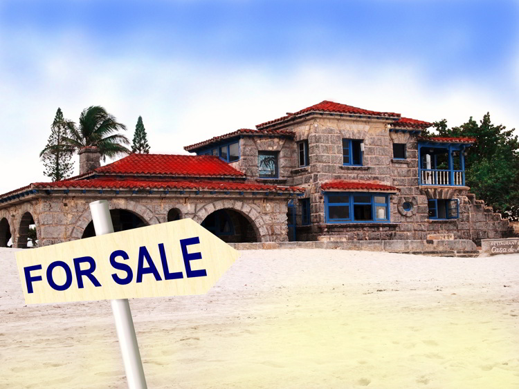A beach house for sale