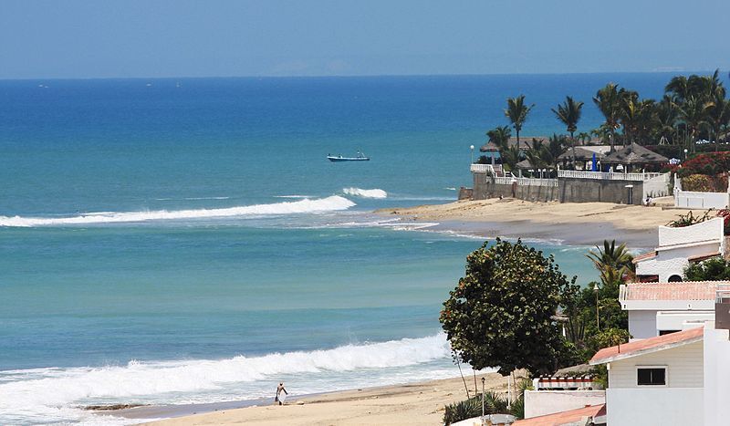 The beach at Salinas, Ecuador