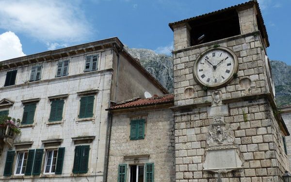 Old clock tower in Kotor