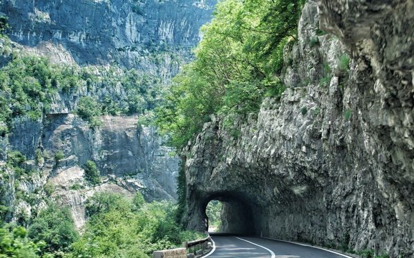 A mountain road in Montenegro