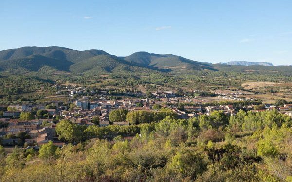 View across to Saint Chinian, France