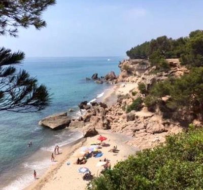 Quiet beach in Miami Platja, Costa Dorada