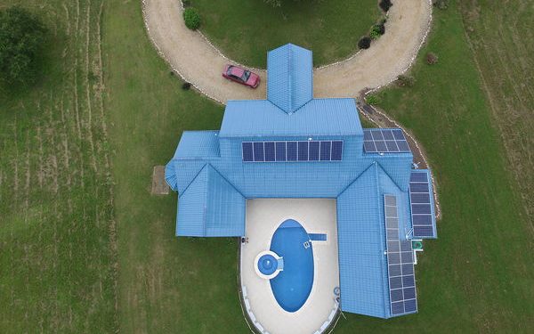 casa del rio aerial view, eco-friendly home