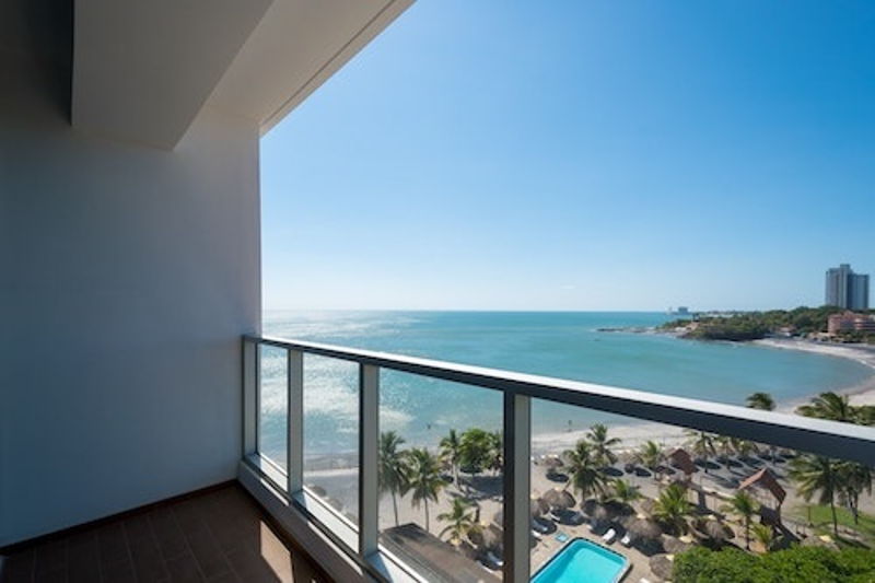 View from a balcony of a beach property in Panama