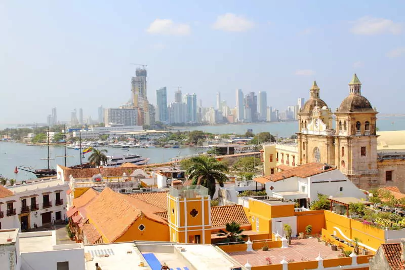 cartagena colombia harbour and city view