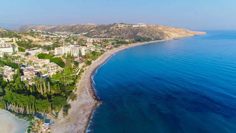 cyprus aerial view of bay