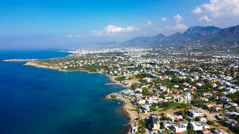 northern cyprus coast aerial view