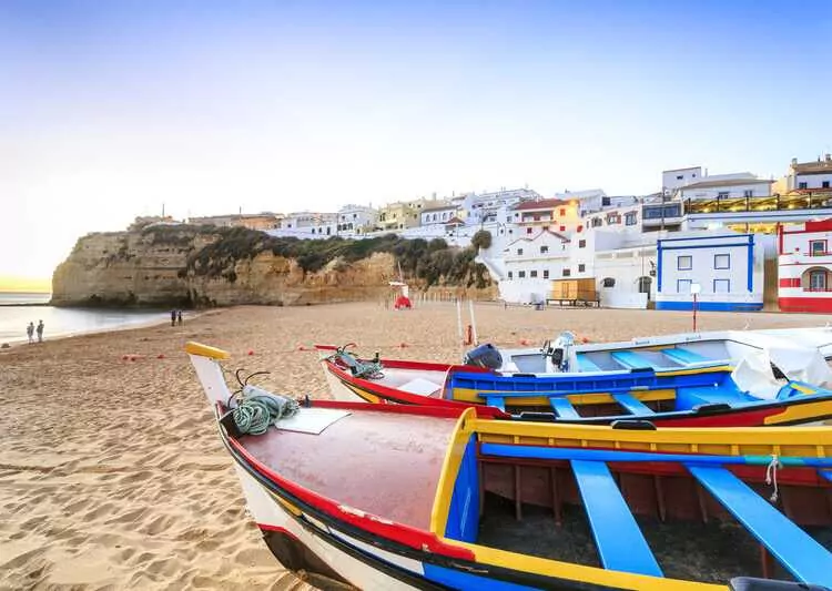 Beautiful beach in Carvoeiro, Algarve, Portugal