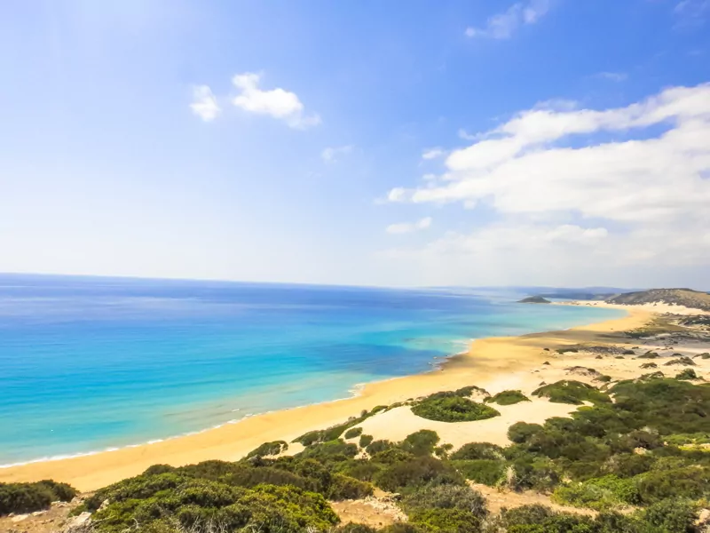 Golden beach of Northern Cyprus.