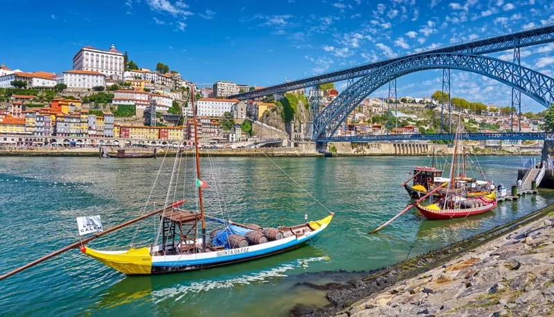 Traditional Rabelo Boats, Porto, Portugal.