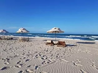 A white sand beach in Brazil