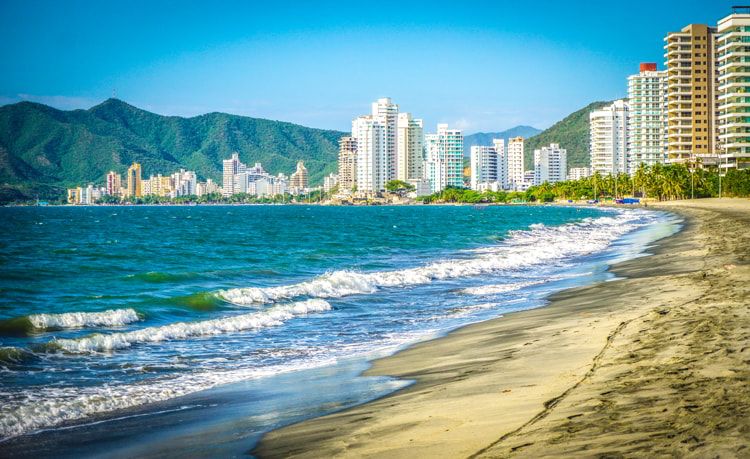 Gorgeous beach in Santa Marta, Colombia