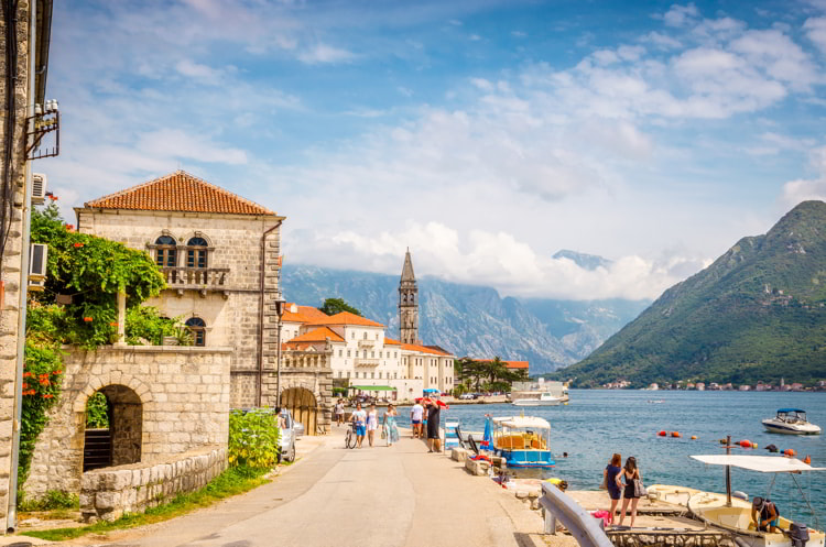 Mountains near town Perast, Kotor Bay