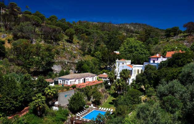 Houses and a pool in Monchique, Portugal