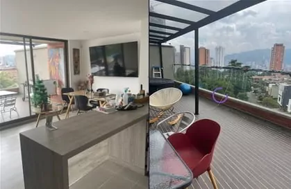 An apartment in Medellin, Colombia with a covered balcony