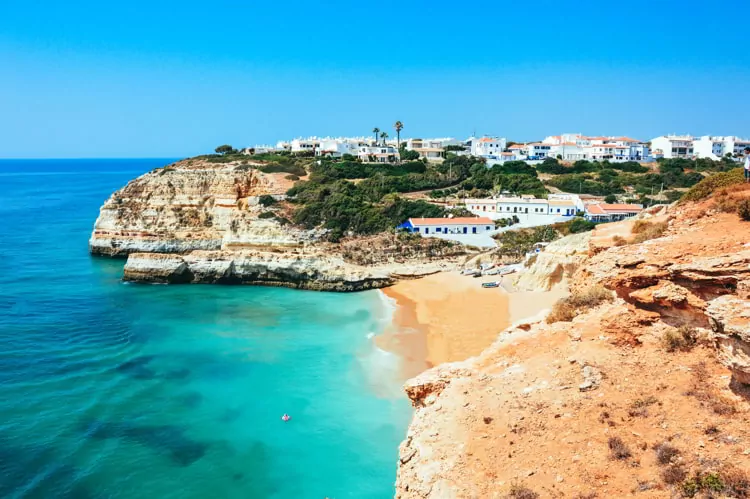 A beautiful beach in Faro in southern Portugal