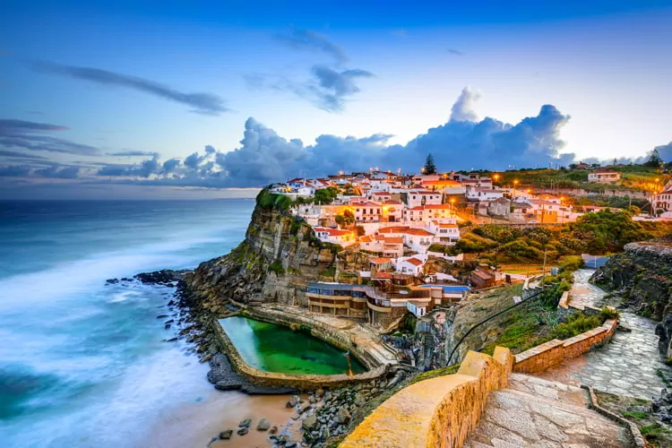 Azenhas do Mar Seaside Town in Sintra, Portugal