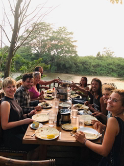 A group of happy expats in Carmelita Gardens, Belize