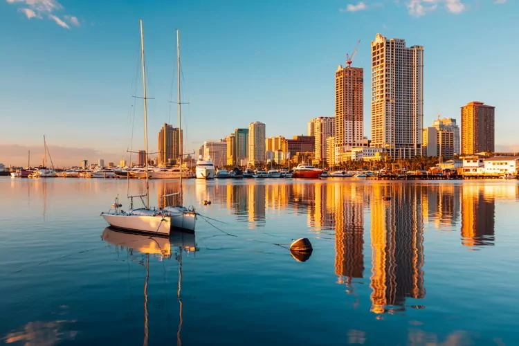 Skyline of Manila City and Manila Bay