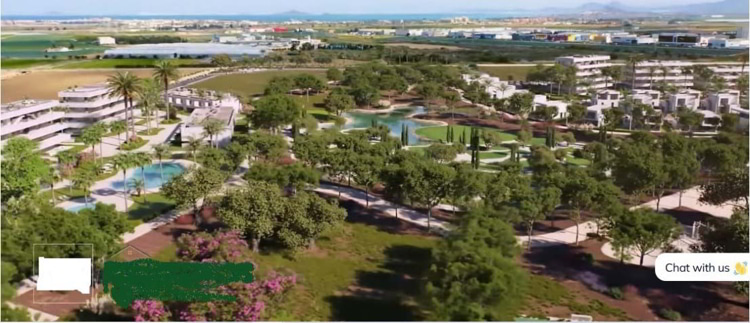 Aerial view of a new development in Spain