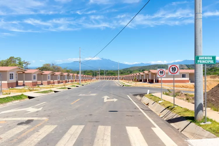 Panama David, Main Entrance Road To The Houses In A Residential Center