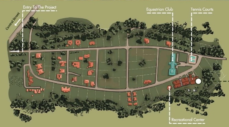 Map of a new development in Panama