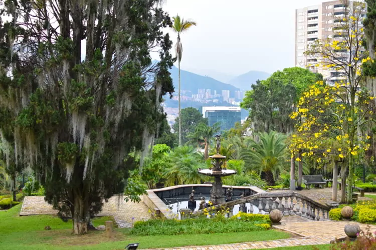 Popular public park in Colombia in Medellin