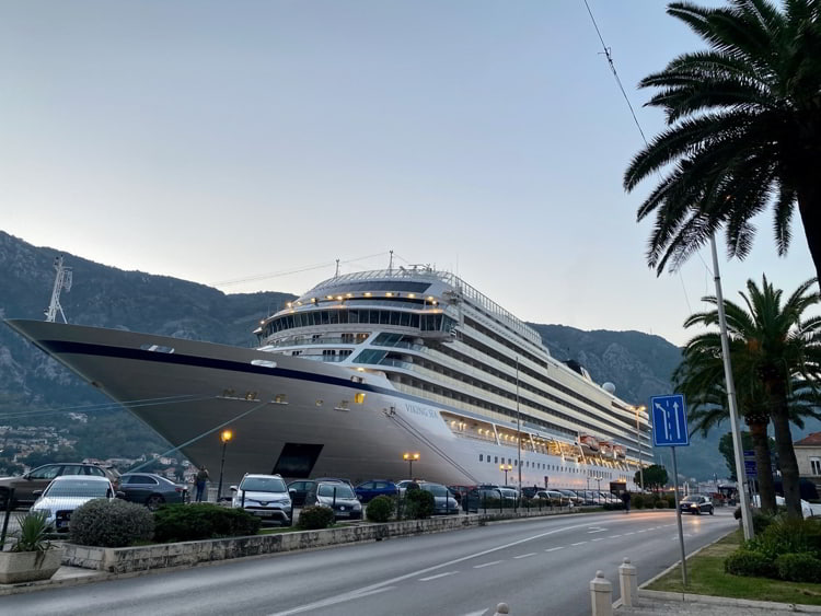 A cruise ship in Montenegro