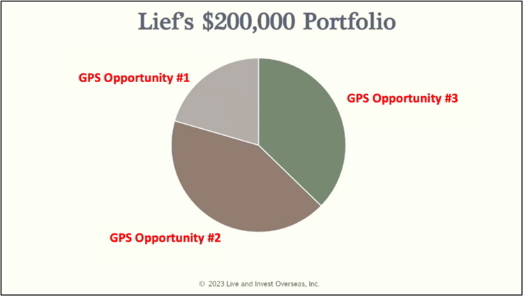 A graph of Lief's investment portfolio