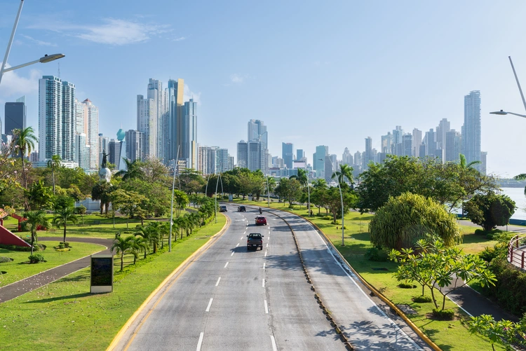 A view of Balboa Avenue in Panama City Panama