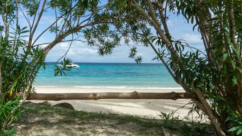 Scenic View of Tropical Beach on Contadora island.