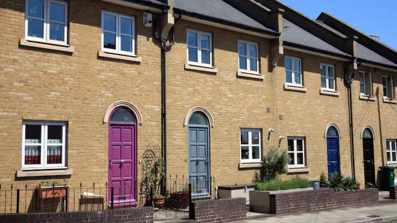 Modern new terraced houses