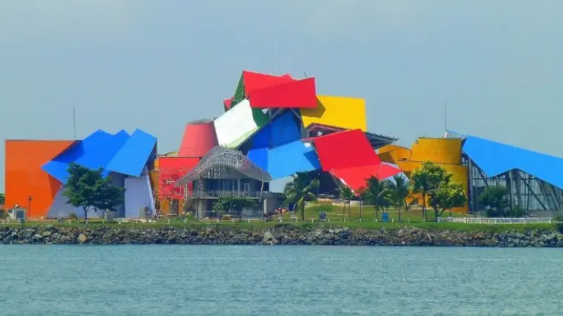 One of the most recognizable landmarks, the colorful Biomuseo